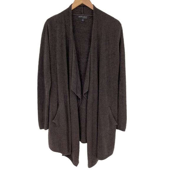 Barefoot Dreams Cozy Chic Lite Island Wrap Cardigan Sweater Carbon Gray S/M - Picture 4 of 12